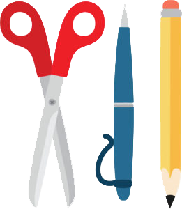 School tools scissors